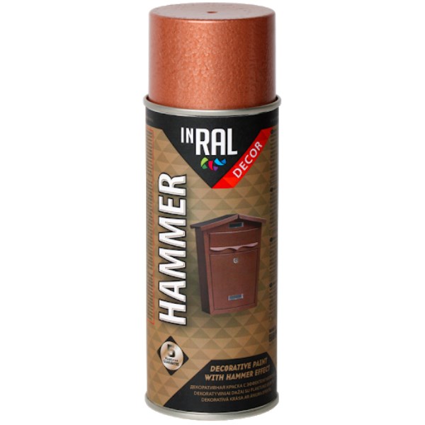 Dažai aerozoliniai INRAL DECOR HAMMER vario spalvos 400 ml