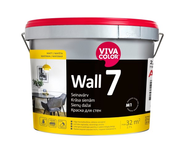 Dažai matiniai VIVACOLOR WALL 7 A 2,7 l