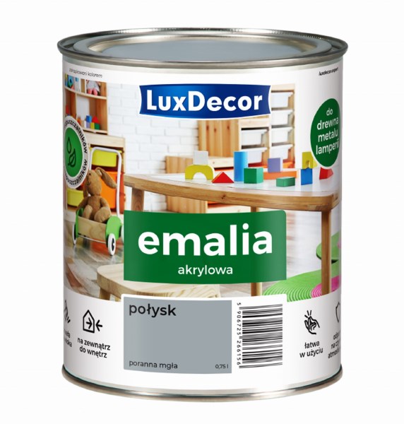 Akrilinė emalė LuxDecor blizgi, ryto rūkas 0,75l