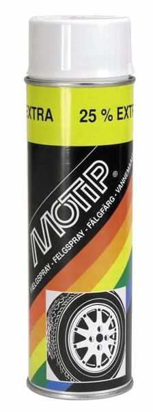 Ratlankių dažai WHEEL SPRAY balti 500ml, Motip