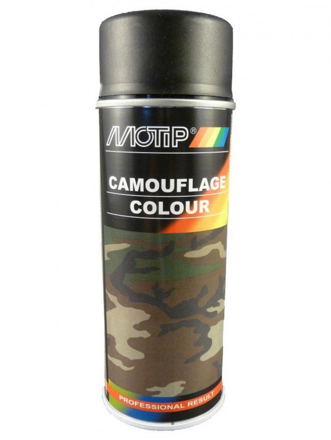 Purškiamas lakas CAMOUFLAGE RAL 9021 black 400ml, Motip