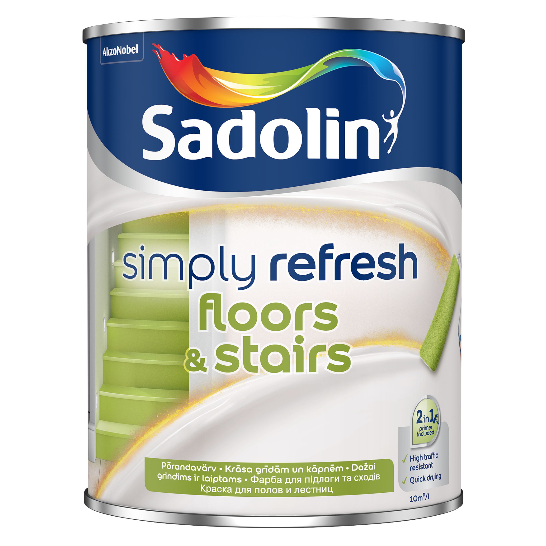 Dažai Sadolin SIMPLY REFRESH FLOORS&STAIRS, BC (skaidri), 0.9l