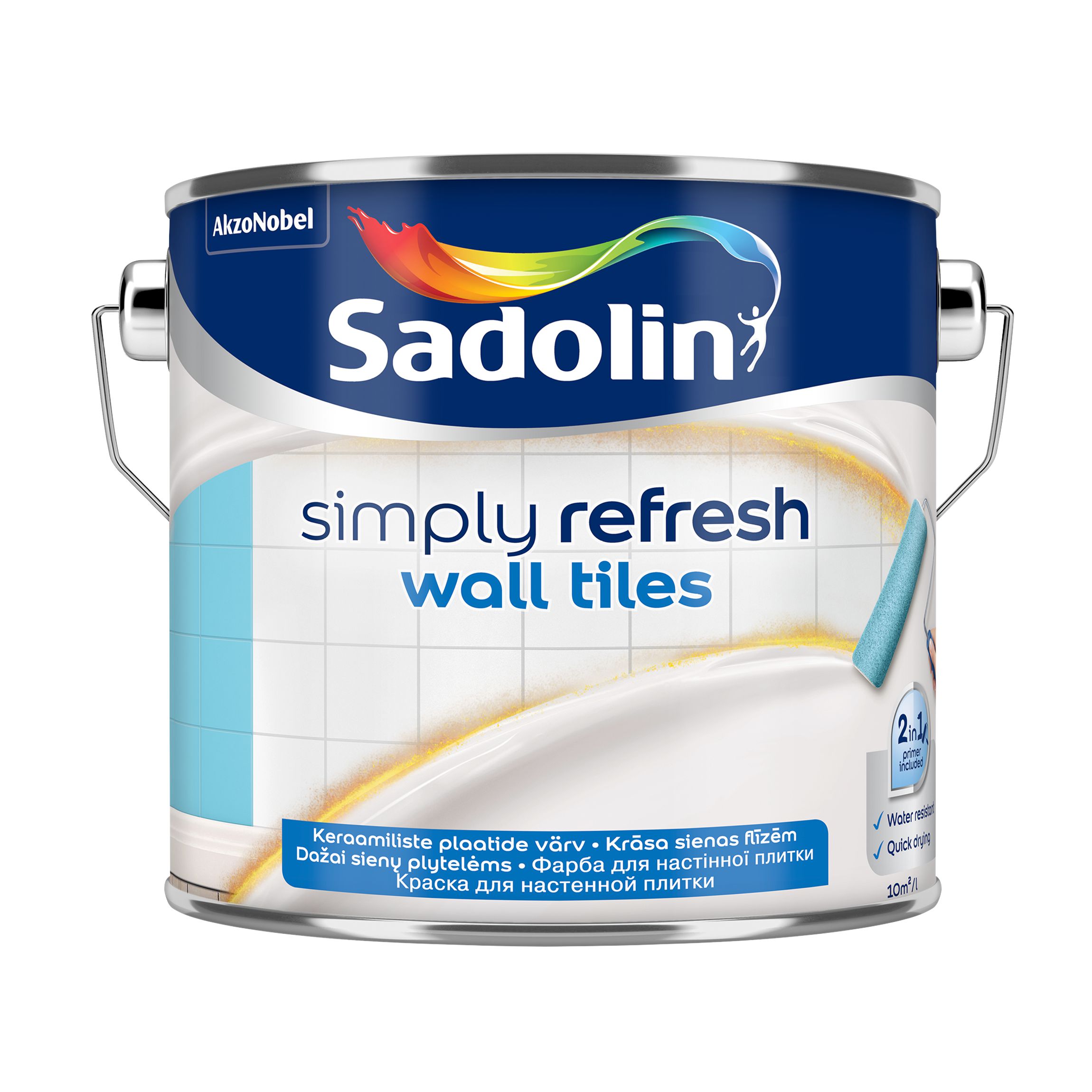 Dažai Sadolin SIMPLY REFRESH WALL TILES, BC (skaidri), 2.5l