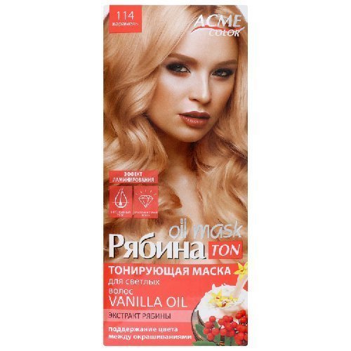 Atspalvį suteikianti plaukų kaukė ACME COLOR REBINA TON OIL MASK Nr. 114, 30 ml