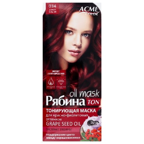 Atspalvį suteikianti plaukų kaukė ACME COLOR REBINA TON OIL MASK Nr. 034, 30 ml