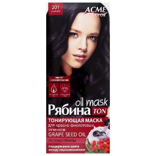 Atspalvį suteikianti plaukų kaukė ACME COLOR REBINA TON OIL MASK Nr. 201, 30 ml