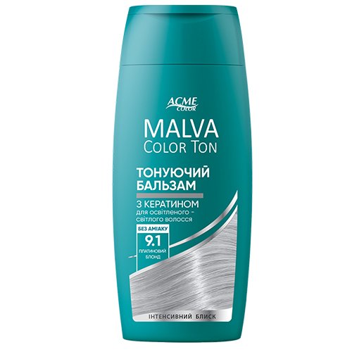 Dažomasis plaukų balzamas ACME MALVA COLOR TON, Nr. 9.1, 180 ml