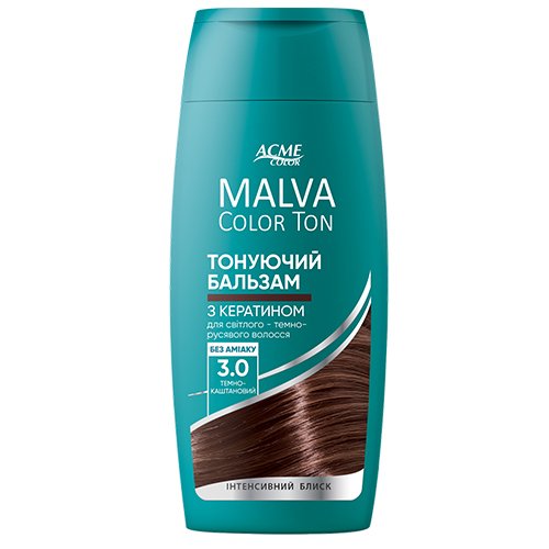 Dažomasis plaukų balzamas ACME MALVA COLOR TON, Nr. 3.0, 180 ml
