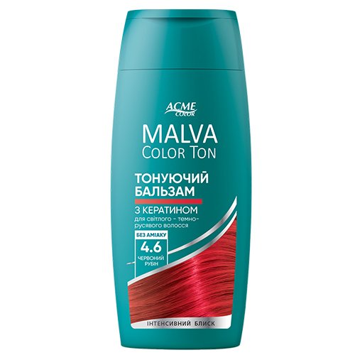 Dažomasis plaukų balzamas ACME MALVA COLOR TON, Nr. 4.6, 180 ml