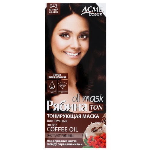 Atspalvį suteikianti plaukų kaukė ACME COLOR REBINA TON OIL MASK Nr. 043, 30 ml