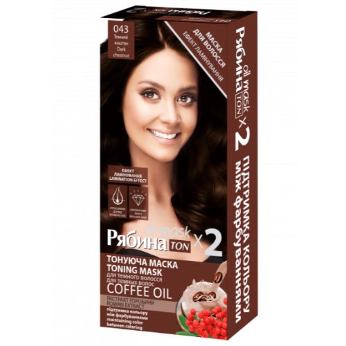 Atspalvį suteikianti plaukų kaukė ACME COLOR REBINA TON OIL MASK, 2x30 ml, Nr. 043
