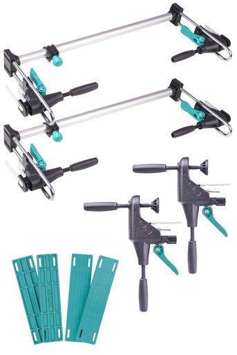 wolfcraft GmbH PRO Durų staktos jungimo spaustuvų rinkinys