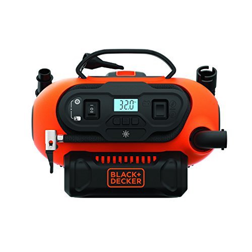 BLACK + DECKER battery compressor BDCINF18N-QS, 18 Volt, 11bar, air pump (orange / black