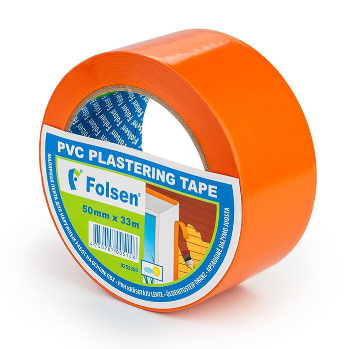 Glaistymo juosta FOLSEN, oranžinė, PVC, 50 mm x 33 m