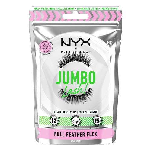 NYX Professional Makeup Jumbo Lash! Vegan False Lashes Dirbtinės blakstienos, 07 Full Feather Flex