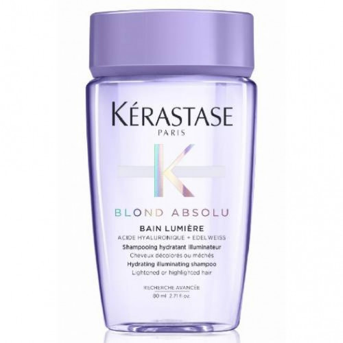 Kérastase Blond Absolu Bain Lumiere Žvilgesio šviesiems plaukams suteikiantis drėkinamasis šampūnas, 80ml