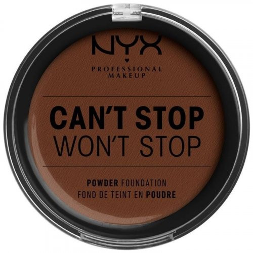 NYX Professional Makeup Can't Stop Won't Stop Powder Foundation Kompaktinė pudra, 22.7 Deep Walnut