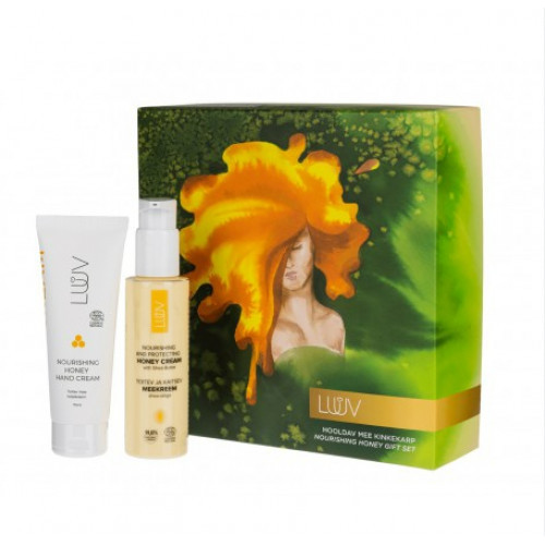 Luuv Nourishing Honey Gift Set Medaus aromato kūno priežiūros rinkinys, Rinkinys