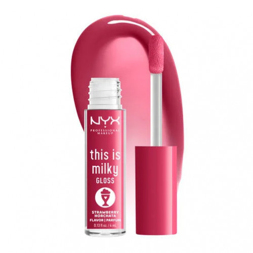 NYX Professional Makeup This Is Milky Gloss Lūpų blizgesys, Strawberry Horchata