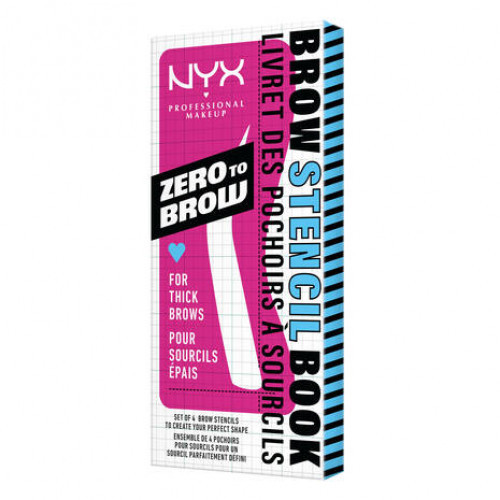 NYX Professional Makeup Zero-to-Brow Eyebrow Stencils Antakių trafaretai, Thick