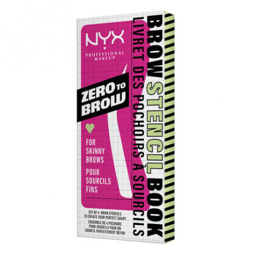 NYX Professional Makeup Zero-to-Brow Eyebrow Stencils Antakių trafaretai, Skinny