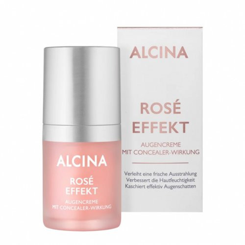 Alcina Rosé Effect Eye Cream Maskuojantis paakių kremas nuo raukšlių, 15ml