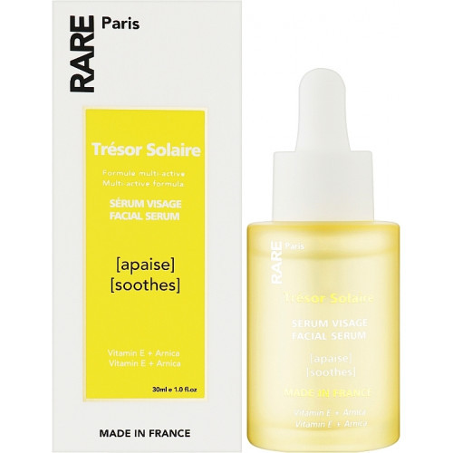 RARE Paris Tresor Solaire Soothing Face Serum Raminamasis veido serumas, 30ml