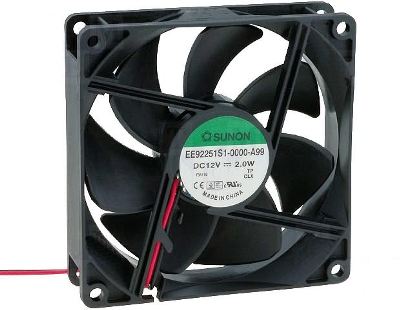 Ventiliatorius 92x92x25mm 12VDC 2W 87.5m3/h 34dBA su įv. SUNON RoHS