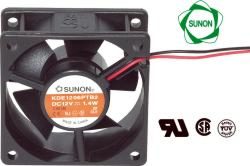 Ventiliatorius 60x60x25mm 12VDC 1.6W 39.7m³/h 33.5dBA su įv. SUNON RoHS