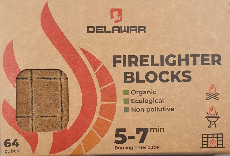 Ugnies įdegtukai DELAWAR, kubeliai, 64 vnt