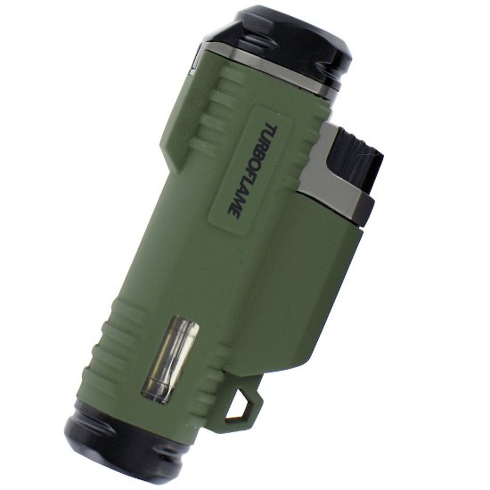 Žiebtuvėlis Highlander Outdoor Turbo Twin Flame OLIVE BLT išsiuntimas 1-3 d.