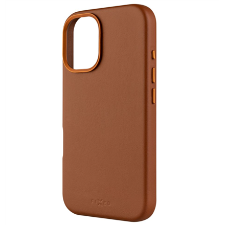 Fixed MagLeather | Back cover | Apple | iPhone 16 | Leather | Brown|FIXLM-1400-BRW