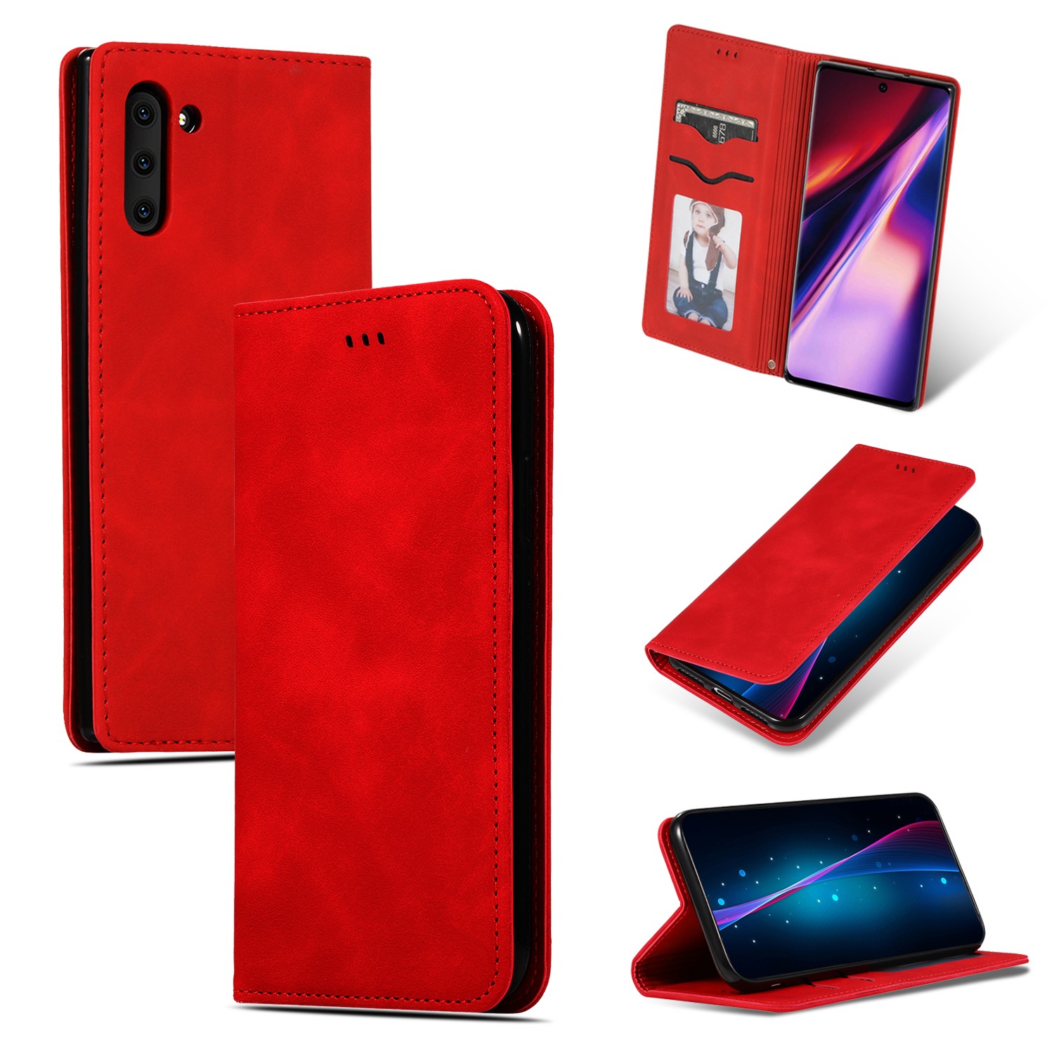 Dėklas Business Style Xiaomi Redmi Note 12S raudonas