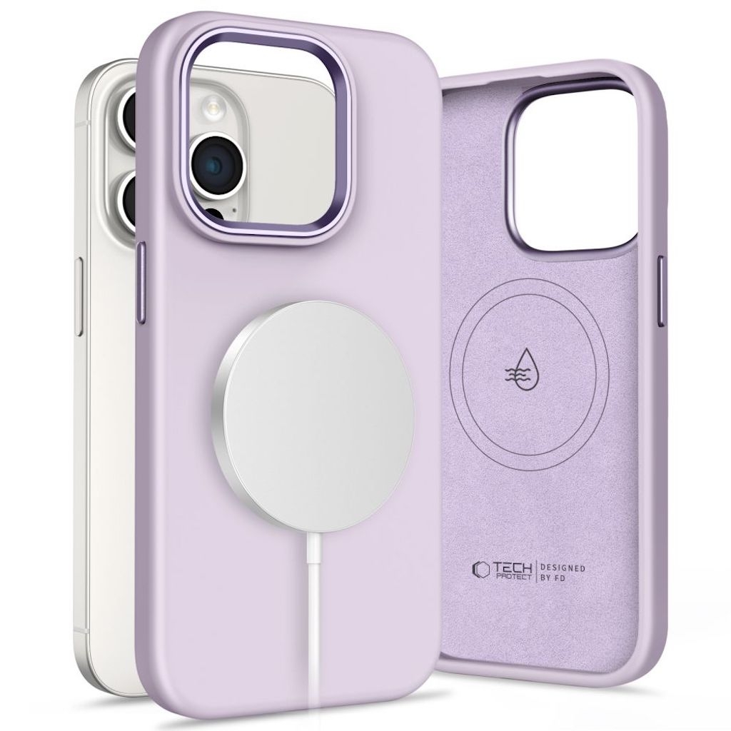 Tech-Protect Silicone Pure MagSafe iPhone 15 Pro case - Mauve - 321896