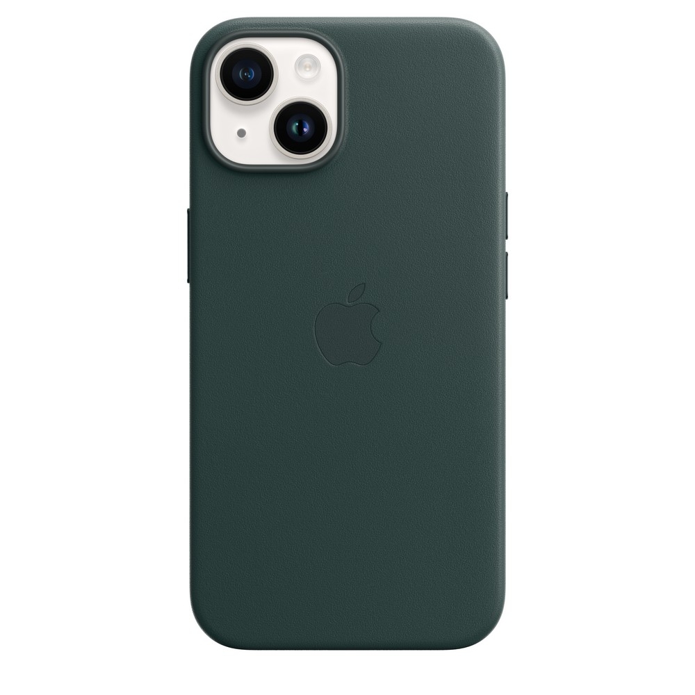 Apple iPhone 14 Leather Case with MagSafe - Forest Green - MPP53ZM/A