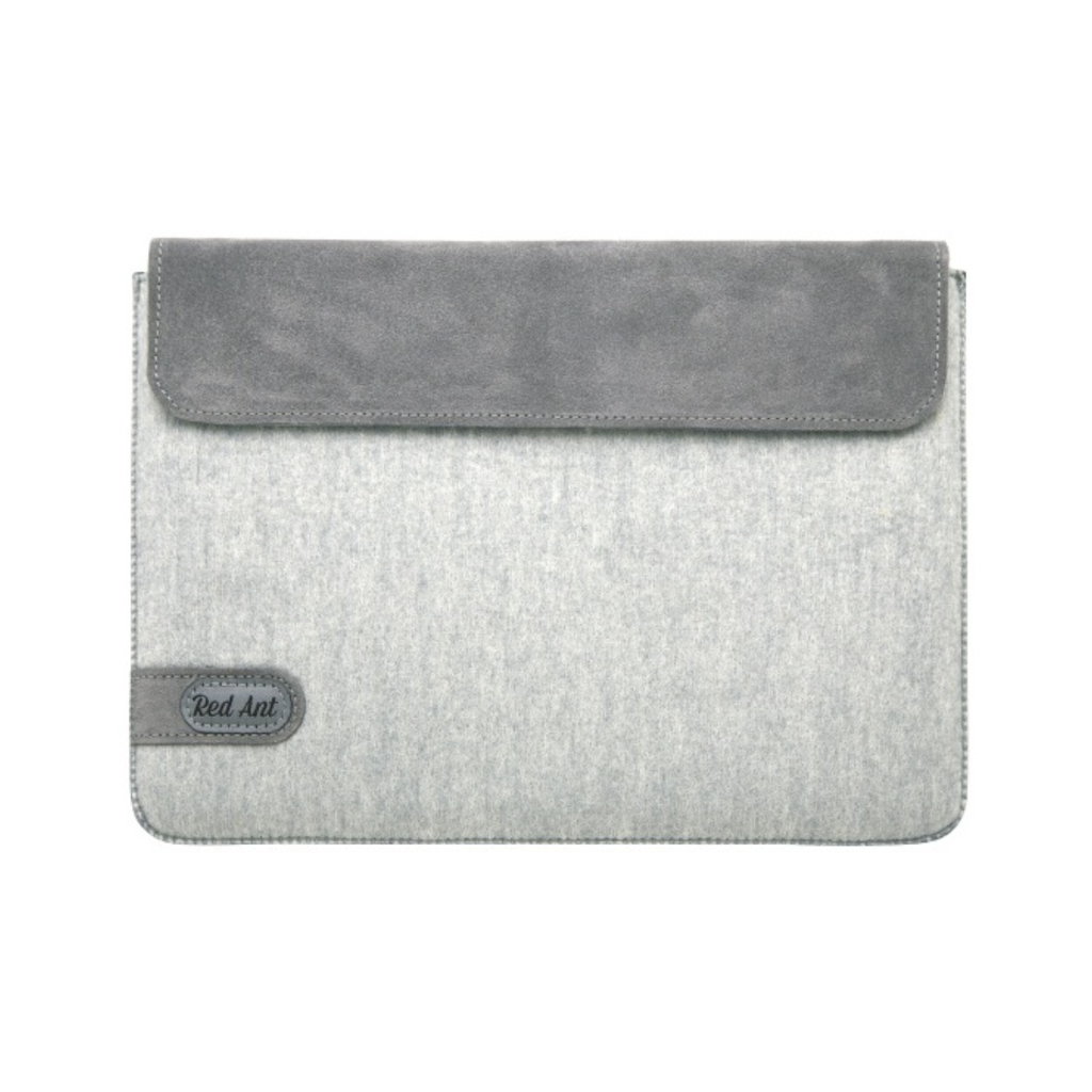 Rankų darbo veltinio ir natūralios zomšos dėklas MacBook Air 15 - šviesiai pilkas - 0542-AIR15
