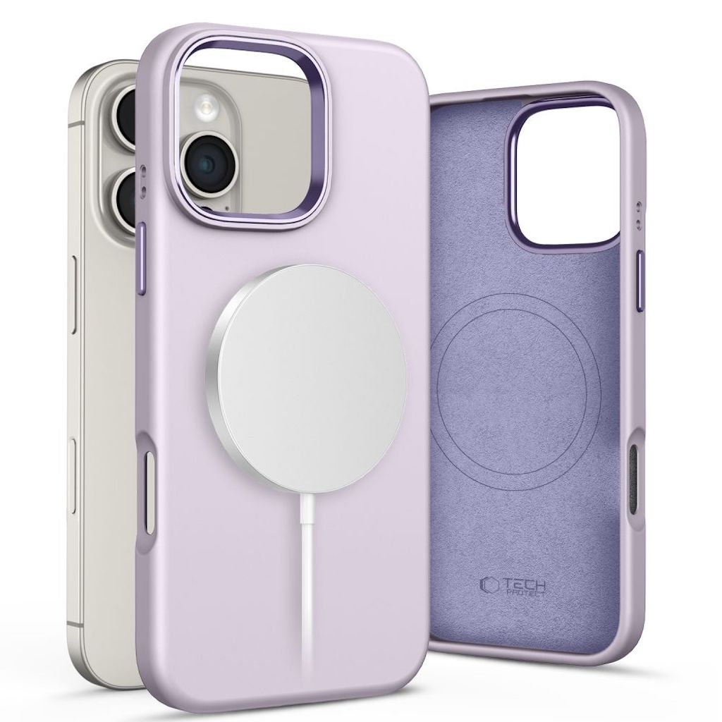 Tech-Protect Silicone Pure MagSafe iPhone 16 Pro case - Mauve - 372560