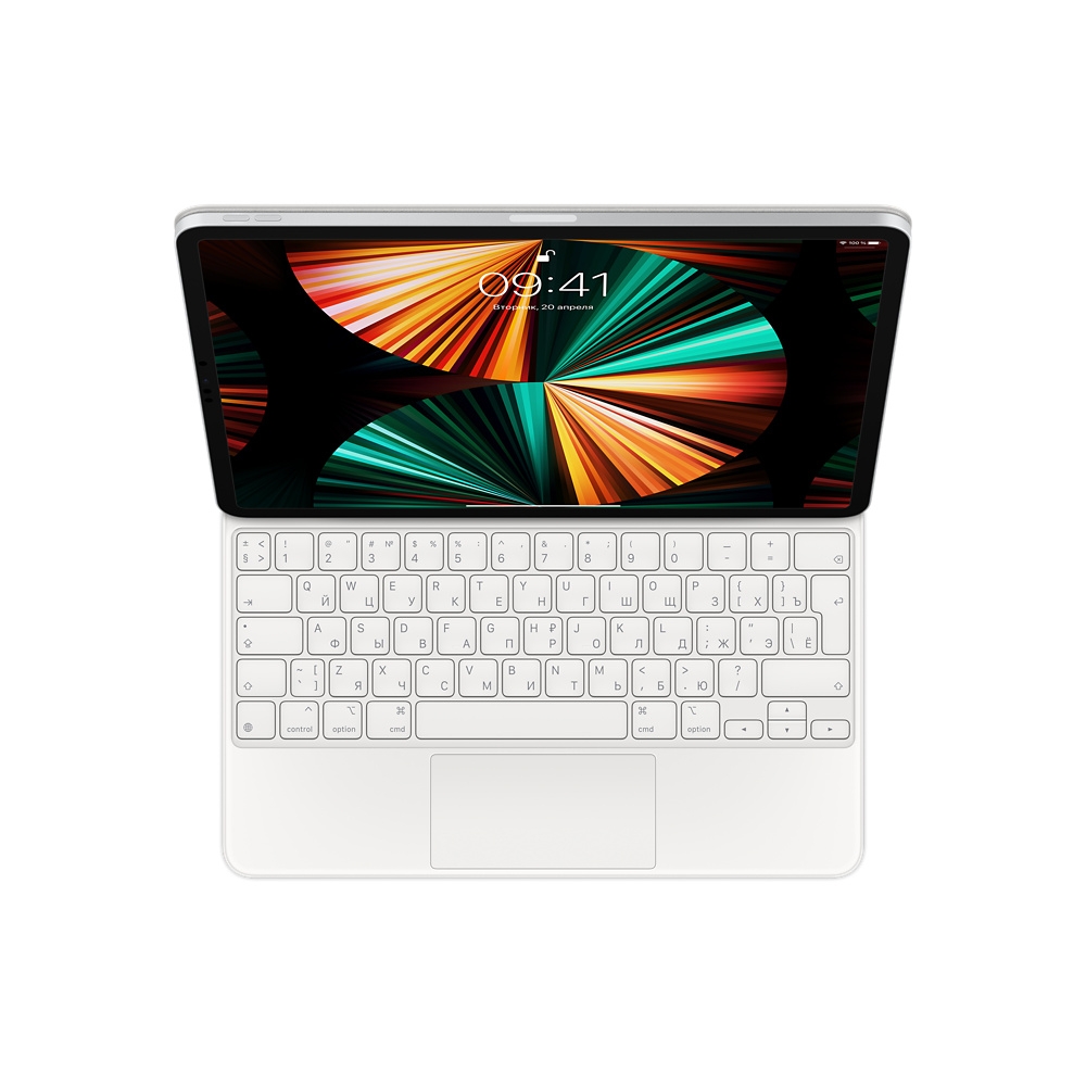 Apple Magic Keyboard iPad Pro 12.9" / iPad Air 13" dėklas-klaviatūra su Trackpad - White (RUS) - MJQL3RS/A