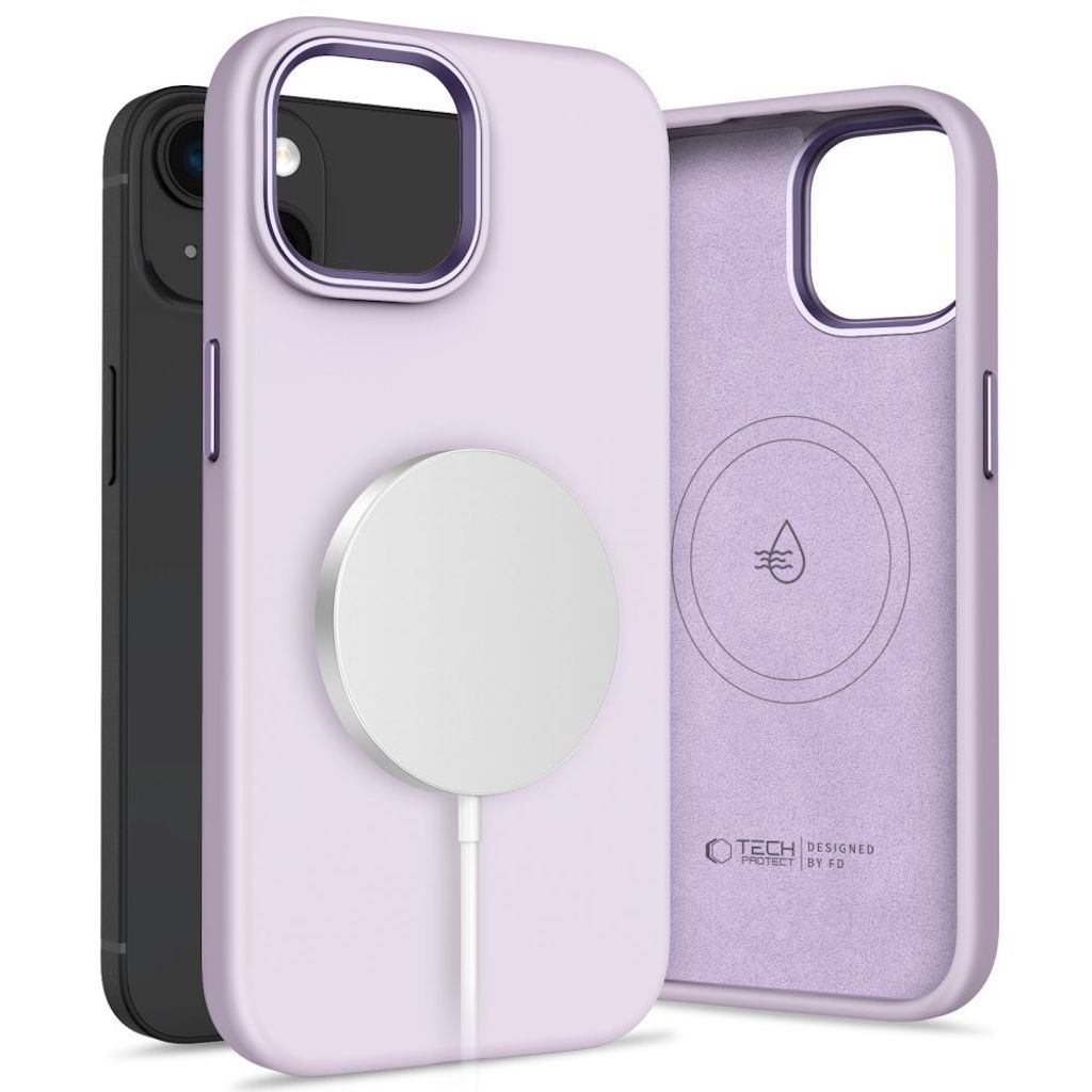 Tech-Protect Silicone Pure MagSafe iPhone 15 case - Mauve - 321889