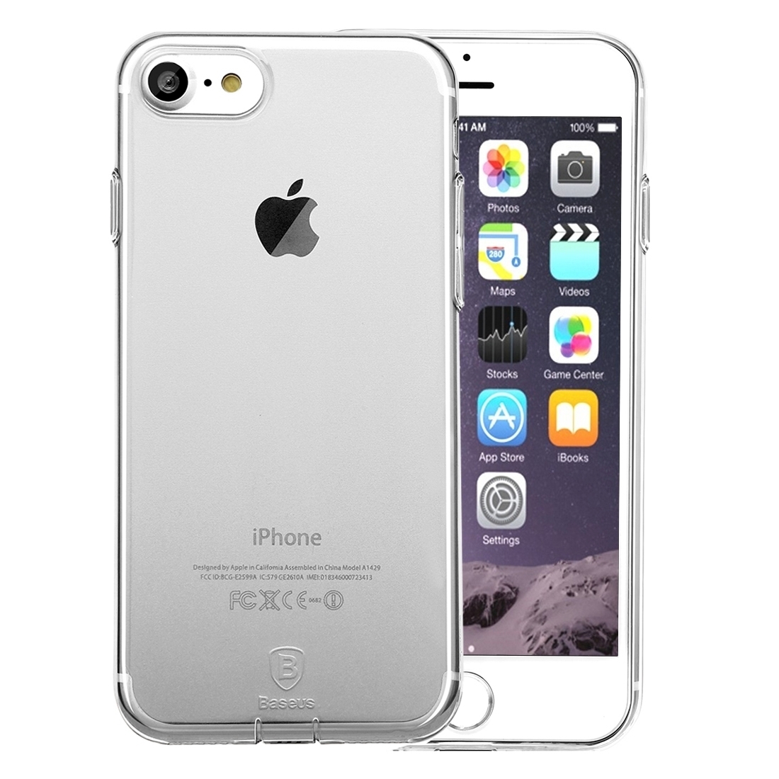 Plonas ir skaidrus Iphone 7 dėklas BASEUS Simple