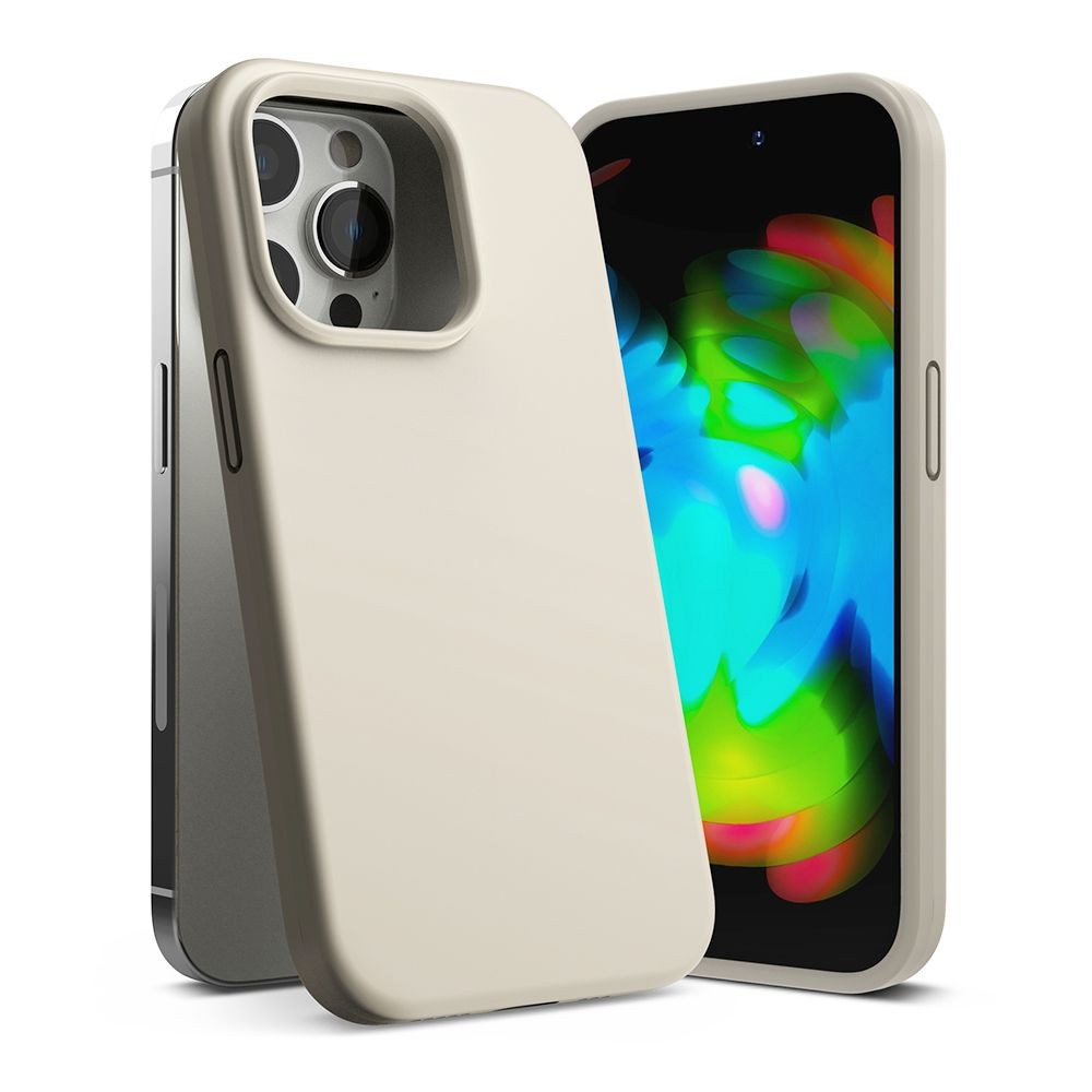 Akmens spalvos dėklas "Ringke Silicone" telefonui iPhone 14 Pro