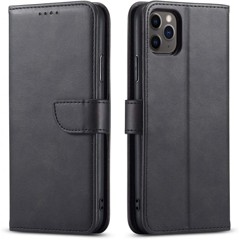 Atverčiamas juodas dėklas "Wallet Case" telefonui Samsung Galaxy A40