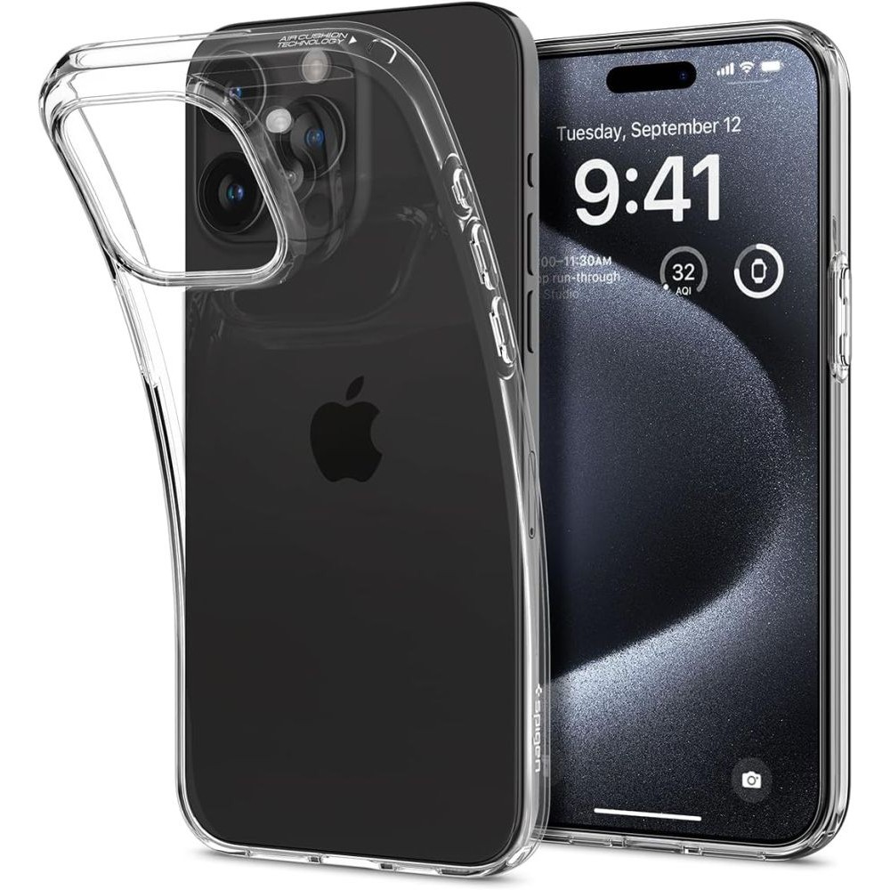 Skaidrus dėklas "Spigen Liquid Crystal" telefonui iPhone 15 Pro