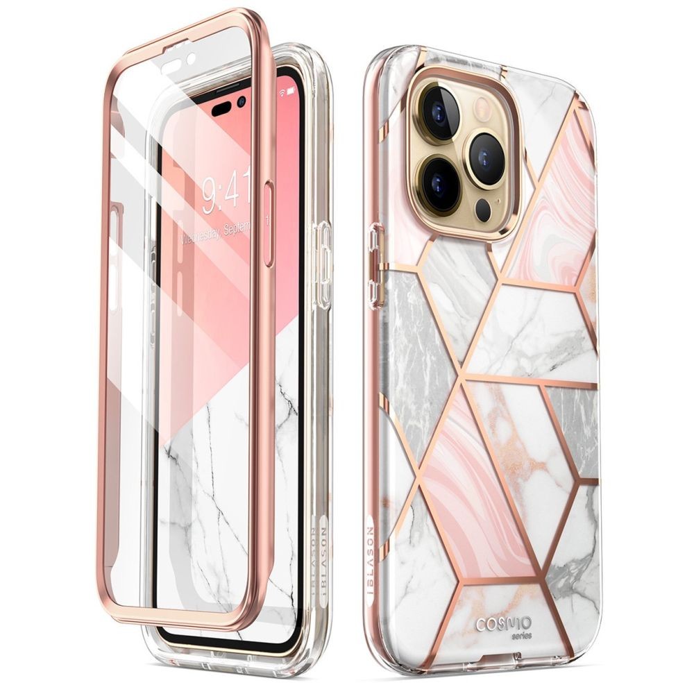 Marmuro atvaizdo dviejų dalių dėklas "Supcase Cosmo Marble" telefonui iPhone 14 Pro