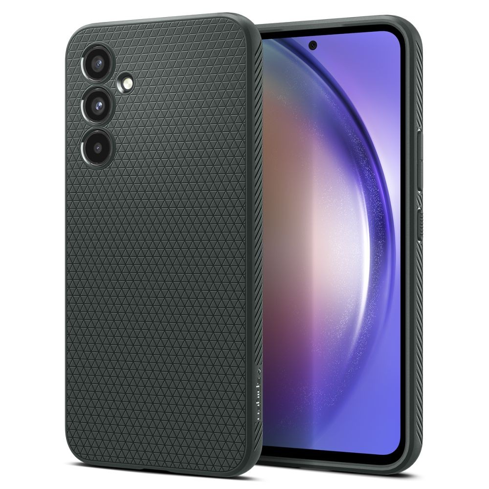 Tamsiai žalias originalios tekstūros dėklas "Spigen Liquid Air" telefonui Samsung Galaxy A54 5G