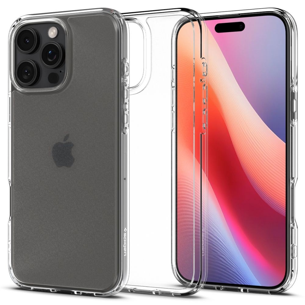 Itin tvirtas pusiau skaidrus dėklas "Spigen Ultra Hybrid" telefonui Apple iPhone 16 Pro