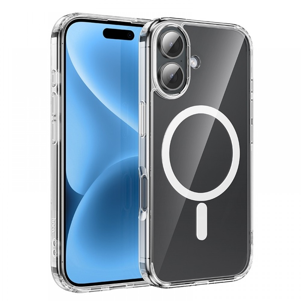 Skaidrus dėklas "Hoco Magnetic Airbag Anti-Fall Protective Shell" telefonui Apple iPhone 16 Pro