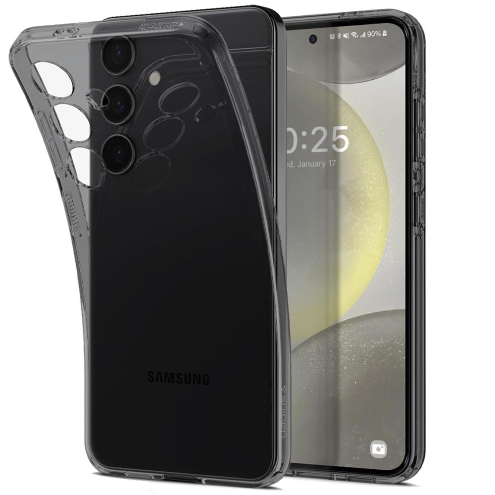 Dūmų spalvos pusiau skaidrus dėklas "Spigen Liquid Crystal" telefonui Samsung Galaxy S24 Plus