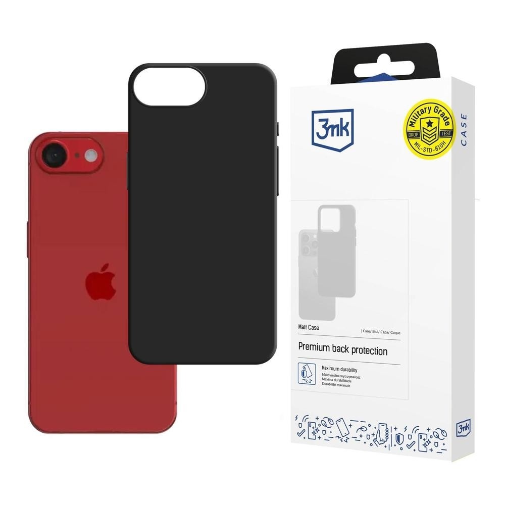 Juodas dėklas "3mk Matt Case" telefonui Apple iPhone 16E