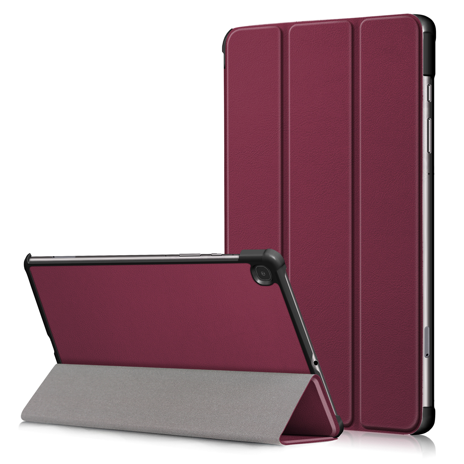 Dėklas Reach Smart Leather Samsung P610/P615/P613/P619/P620/P625 Tab S6 Lite 10.4 tamsiai raudonas